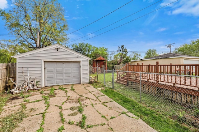 8721 W Douglas Ave, Milwaukee, WI 53225 - detached garage with driveway and a gate