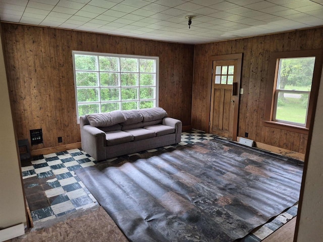 N3922 11th Ave, Hancock, WI 54943 - living room with wood walls and baseboards