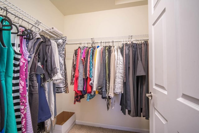 739 Shore Ln, West Bend, WI 53090 - walk in closet featuring carpet flooring