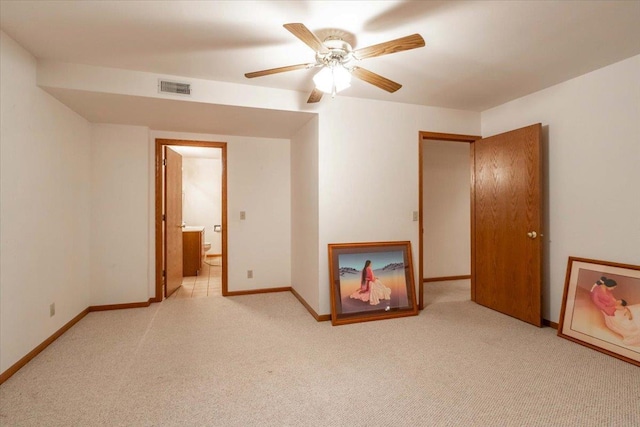 3810 Timber Valley Dr, Wisconsin Rapids, WI 54494 - unfurnished bedroom with carpet, ensuite bathroom, and a ceiling fan
