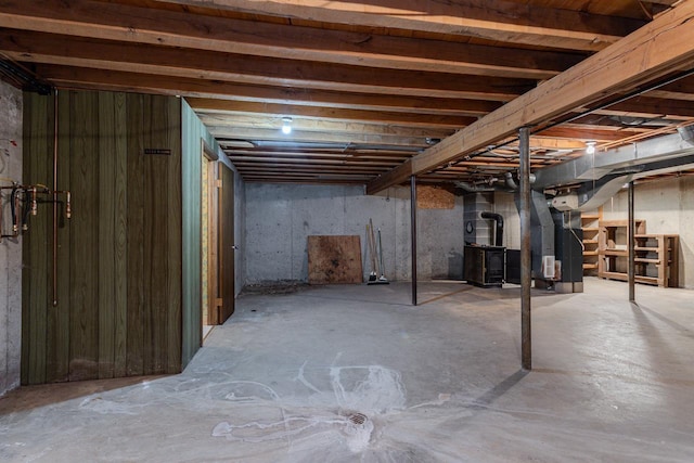 419 E Beech St, Edgar, WI 54426 - unfinished below grade area featuring heating unit