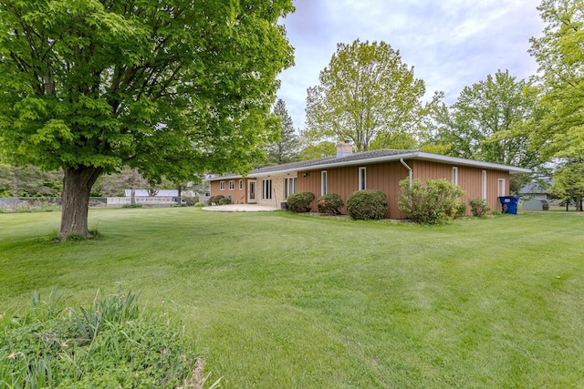 419 E Beech St, Edgar, WI 54426 - view of green lawn with a patio