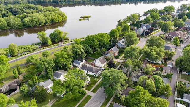 310 W Edgewater St, Portage, WI 53901 - aerial view of residential area with a large body of water