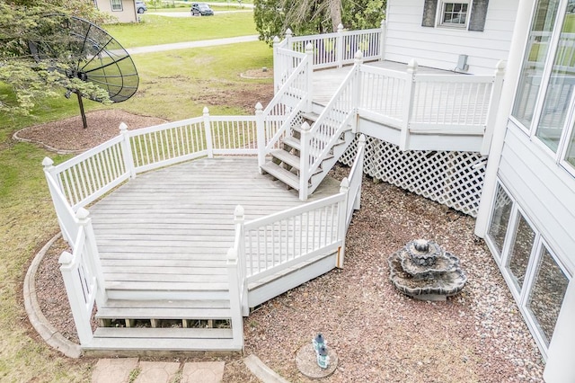 N2594 State Road 76, Hortonville, WI 54944 - deck with a lawn