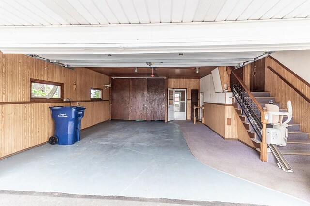 N2594 State Road 76, Hortonville, WI 54944 - garage with wood walls