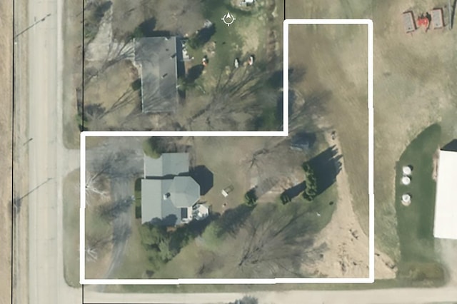 N2594 State Road 76, Hortonville, WI 54944 - aerial overview of property's location with property parcel outlined