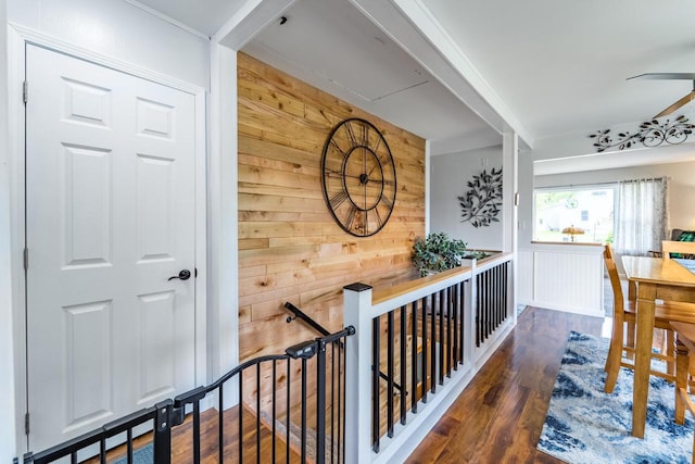 201 N 3rd St, Colby, WI 54421 - corridor featuring an upstairs landing and wood finished floors