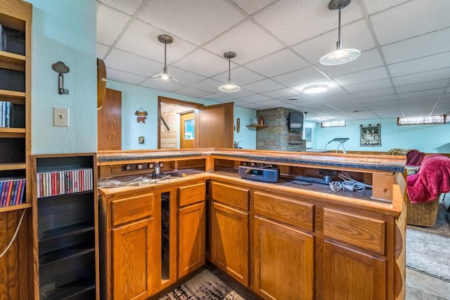 201 N 3rd St, Colby, WI 54421 - bar featuring a drop ceiling and hanging light fixtures