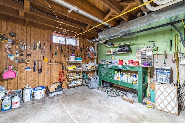 201 N 3rd St, Colby, WI 54421 - basement featuring a workshop area