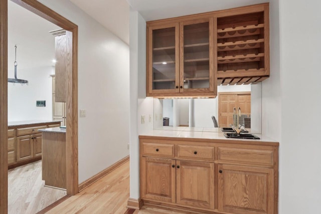 W313N4961 Chapel Ridge Rd, Hartland, WI 53029 - bar with a sink and light wood-style flooring