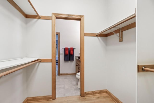 W313N4961 Chapel Ridge Rd, Hartland, WI 53029 - walk in closet with light wood-style floors