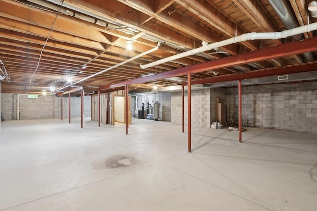 W313N4961 Chapel Ridge Rd, Hartland, WI 53029 - unfinished basement with concrete block wall