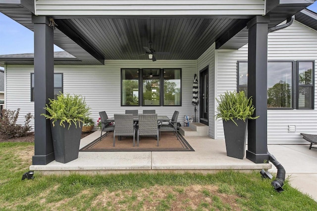 3812 Hawk Ledge Cir, De Pere, WI 54115 - view of patio / terrace with ceiling fan