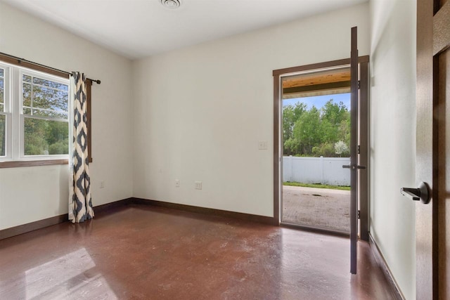 7947 Victoria Ct, Hewitt, WI 54441 - unfurnished room with finished concrete flooring and baseboards