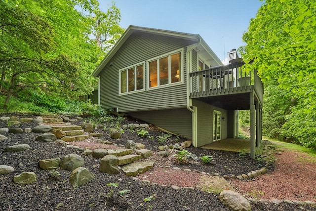 16625 Tanglewood Dr, Brookfield, WI 53005 - rear view of house featuring a deck and a patio area