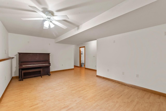 6241 N 118th St, Milwaukee, WI 53225 - unfurnished room with light wood-style floors, baseboards, and ceiling fan