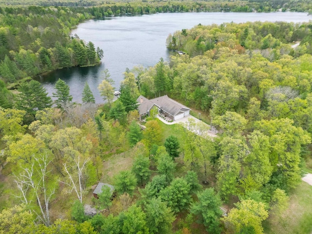 W12900 W Shore Dr, Crivitz, WI 54114 - aerial view of property's location with a heavily wooded area and a nearby body of water