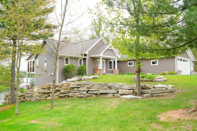 W12900 W Shore Dr, Crivitz, WI 54114 - view of front of house featuring a front lawn