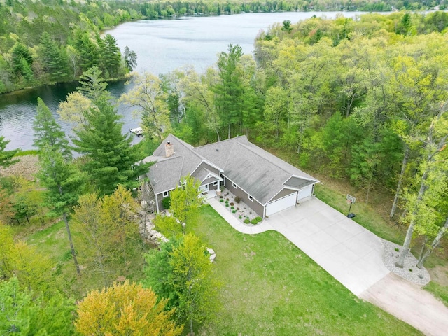 W12900 W Shore Dr, Crivitz, WI 54114 - view of subject property with a large body of water and a heavily wooded area