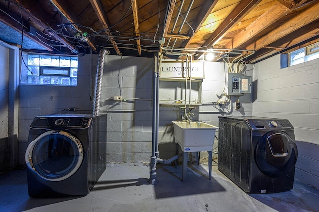 3776 S 16th St, Milwaukee, WI 53221 - laundry area with washer / clothes dryer and electric panel