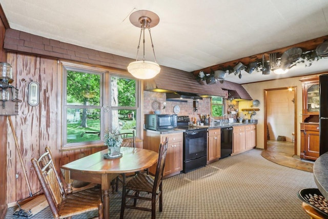 950 N Dousman Rd, Summit, WI 53066 - dining room with wood walls