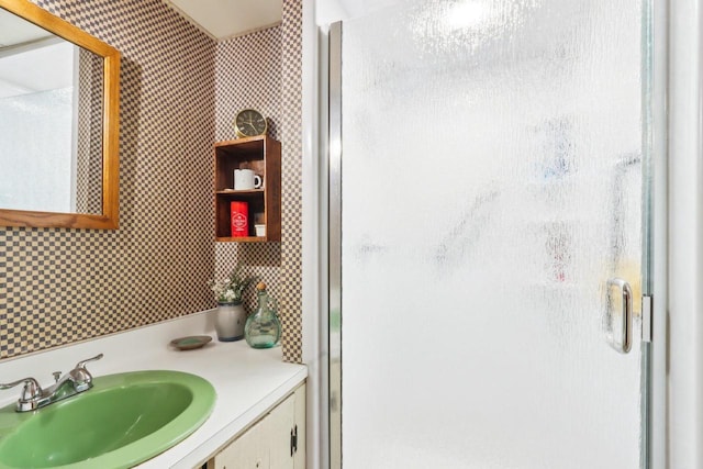 950 N Dousman Rd, Summit, WI 53066 - full bathroom with a shower stall and vanity