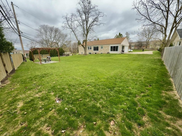 219 W Daphne St, Milwaukee, WI 53217 - view of yard featuring a pergola