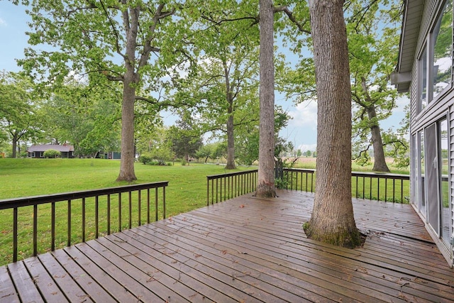 954 N Dousman Rd, Summit, WI 53066 - wooden deck with a lawn