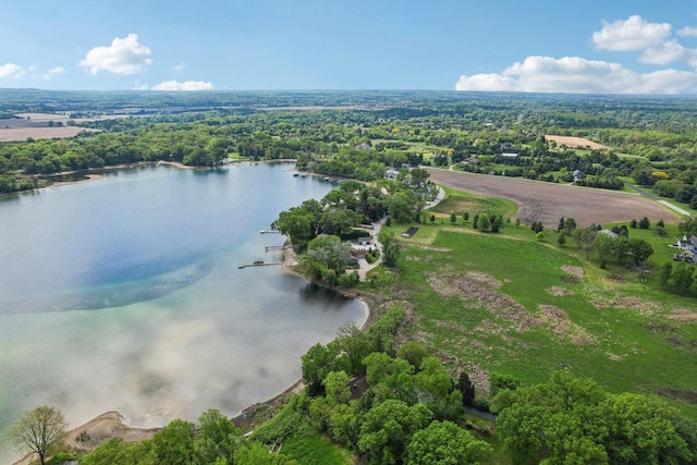 954 N Dousman Rd, Summit, WI 53066 - drone / aerial view of a nearby body of water and a heavily wooded area