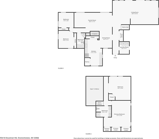 954 N Dousman Rd, Summit, WI 53066 - room layout