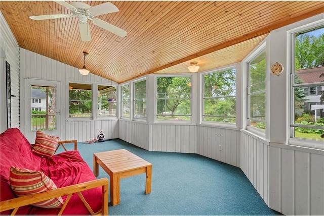 632 E 2nd St, New Richmond, WI 54017 - sunroom with ceiling fan and lofted ceiling