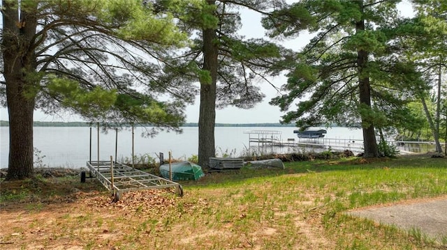 5922 W Shore Ln, Stone Lake, WI 54876 - dock area with a water view