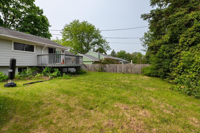 2921 Glendale Ave, La Crosse, WI 54601 - view of yard with a wooden deck