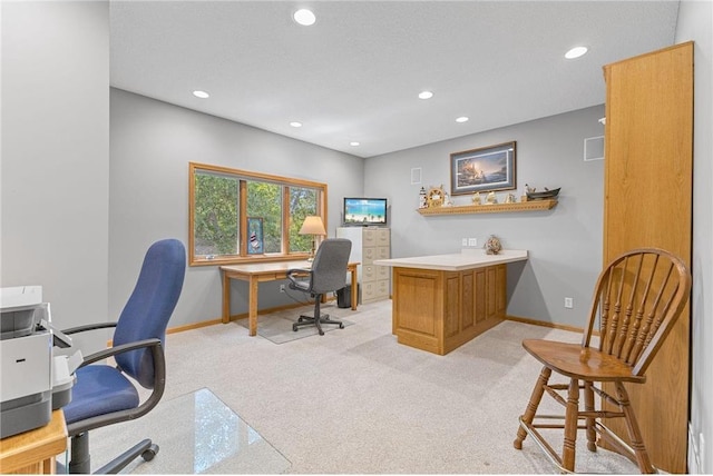 1115 S Trappers Xing, Hugo, MN 55038 - office space with recessed lighting, baseboards, and light colored carpet