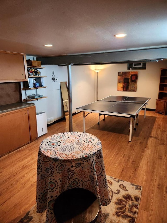 3617 S 80th St, Milwaukee, WI 53220 - recreation room with light wood finished floors and recessed lighting