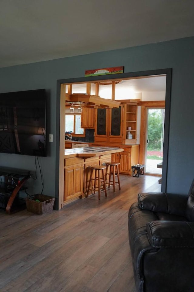 3867 S Massachusetts Ave, Milwaukee, WI 53220 - living area with light wood-style flooring