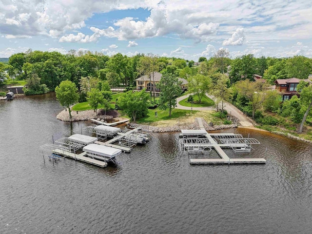 E12785 Wynding Way, Merrimac, WI 53561 - bird's eye view of a nearby body of water and a tree filled landscape