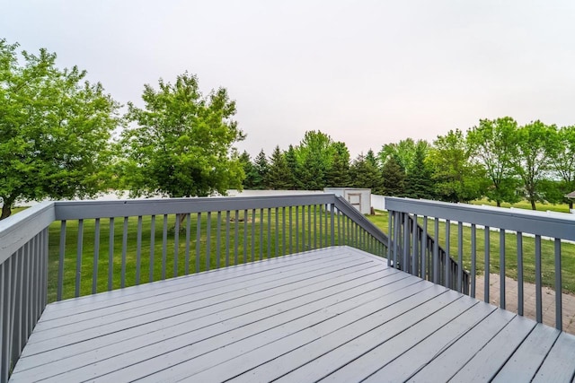 1405 Ellen Ct, Merrill, WI 54452 - wooden terrace with a lawn