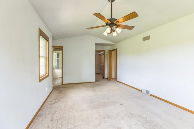 27 Waterford Cir, Madison, WI 53719 - spare room with lofted ceiling, carpet flooring, and ceiling fan