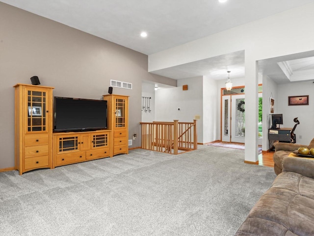 5605 N Mcnichols Dr, Milton, WI 53563 - living area with carpet, recessed lighting, and baseboards