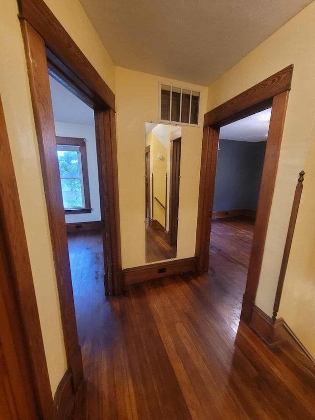 324 N Pine St, Reedsburg, WI 53959 - hallway with wood-type flooring and baseboards