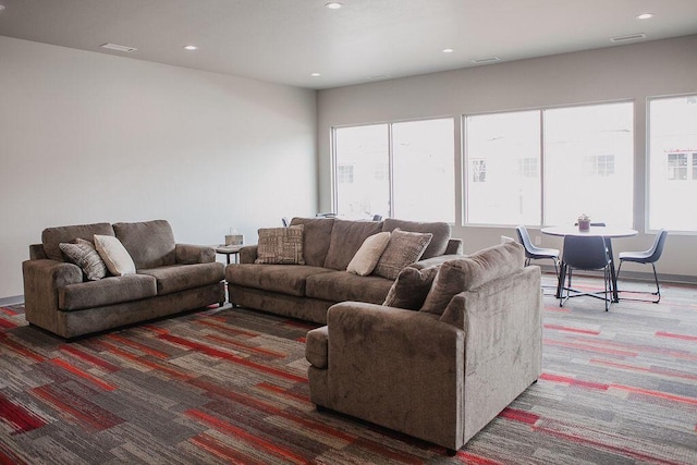 1325 Hagar St, La Crosse, WI 54603 - living area featuring plenty of natural light, carpet, and recessed lighting