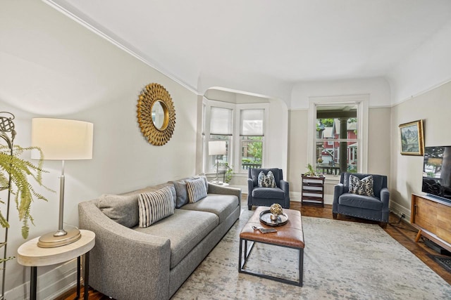 2710 N Hackett Ave, Milwaukee, WI 53211 - living room featuring baseboards