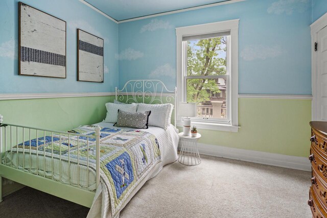 2710 N Hackett Ave, Milwaukee, WI 53211 - bedroom with carpet flooring and crown molding
