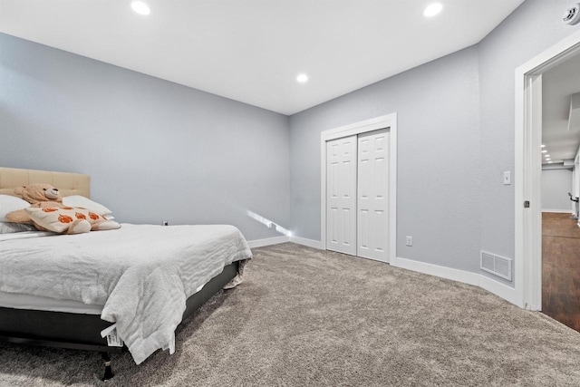 19750 Heron Pass, Brookfield, WI 53045 - carpeted bedroom with recessed lighting, baseboards, and a closet