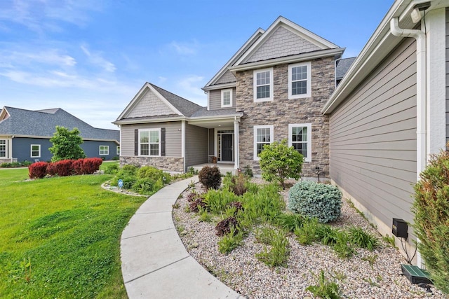19750 Heron Pass, Brookfield, WI 53045 - craftsman-style house featuring stone siding and a front lawn