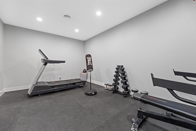 19750 Heron Pass, Brookfield, WI 53045 - exercise room with baseboards and recessed lighting