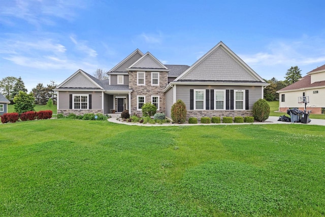 19750 Heron Pass, Brookfield, WI 53045 - craftsman house featuring stone siding and a front lawn