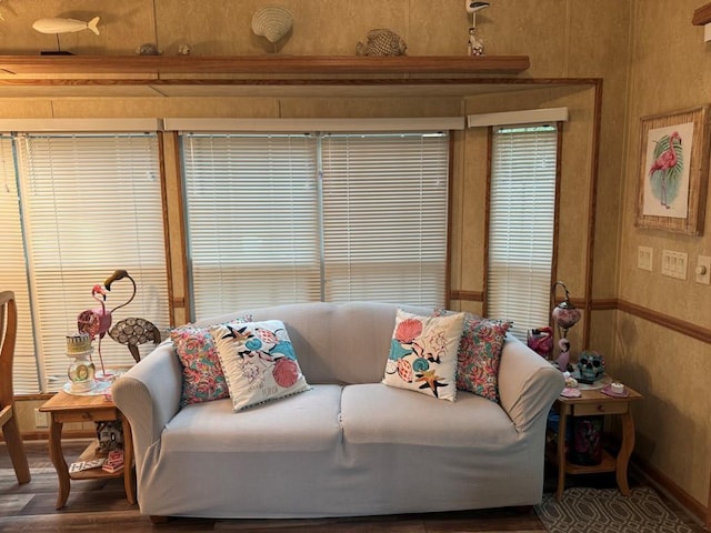 269 Oak Ln, Edgerton, WI 53534 - living room with wood finished floors and baseboards