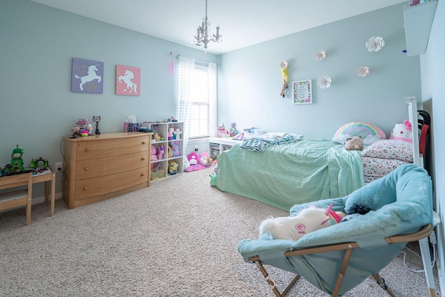 7236 N Beau Ave, Milwaukee, WI 53224 - carpeted bedroom featuring a chandelier